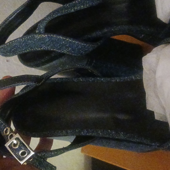 NEW platform sandals in denim - Picture 12 of 14